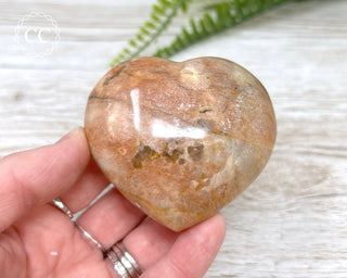 Peach Moonstone Heart #2