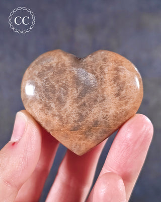 Peach Moonstone Heart #7