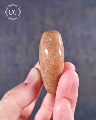 Peach Moonstone Heart #7
