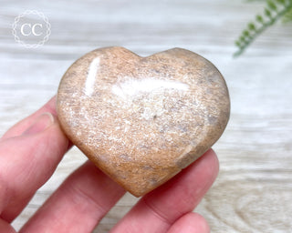Peach Moonstone Heart #7