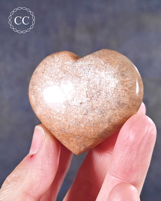 Peach Moonstone Heart #7