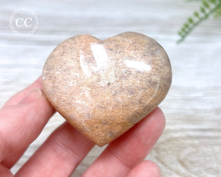 Peach Moonstone Heart #7