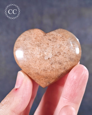 Peach Moonstone Heart #7