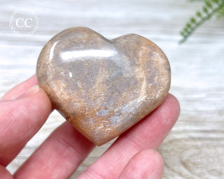 Peach Moonstone Heart #7