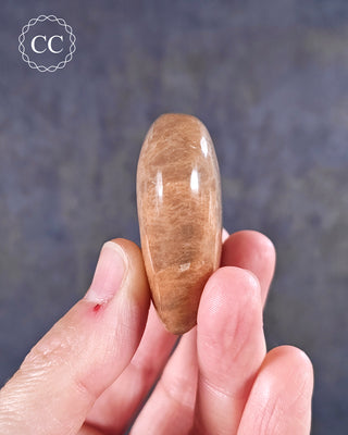 Peach Moonstone Heart #7