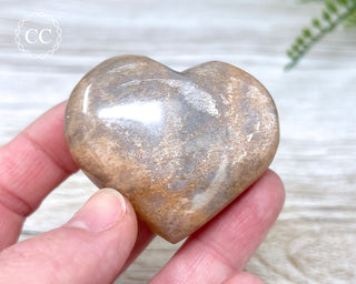 Peach Moonstone Heart #7