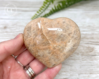 Peach Moonstone Heart #4