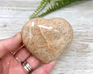 Peach Moonstone Heart #4