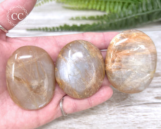 Peach Moonstone Chunky Palm Stone