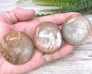 Peach Moonstone Chunky Palm Stone