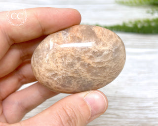 Peach Moonstone Chunky Palm Stone #1