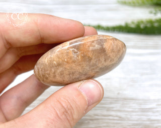 Peach Moonstone Chunky Palm Stone #1