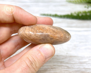 Peach Moonstone Chunky Palm Stone #1