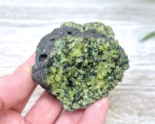 Peridot Crystals on Basalt #10