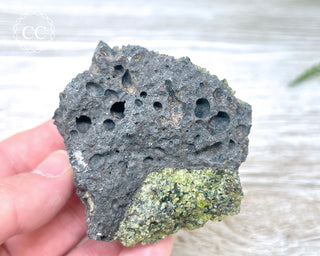 Peridot Crystals on Basalt #10