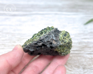 Peridot Crystals on Basalt #10