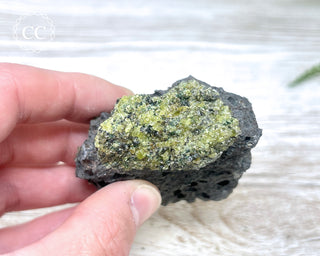 Peridot Crystals on Basalt #10