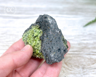 Peridot Crystals on Basalt #12