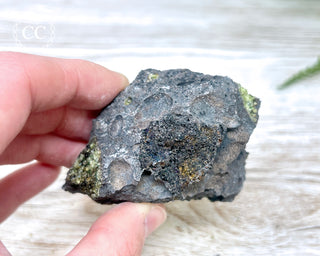 Peridot Crystals on Basalt #12