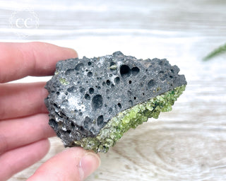 Peridot Crystals on Basalt #13