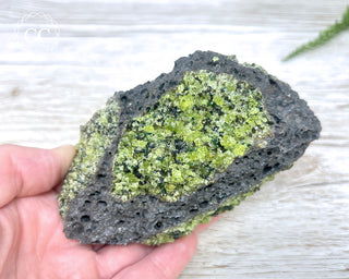 Peridot Crystals on Basalt #2