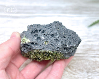 Peridot Crystals on Basalt #14