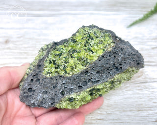 Peridot Crystals on Basalt #2
