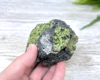 Peridot Crystals on Basalt #4