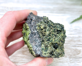 Peridot Crystals on Basalt #6