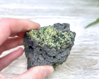 Peridot Crystals on Basalt #6