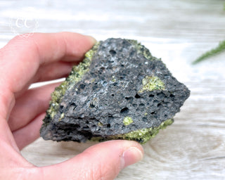 Peridot Crystals on Basalt #6