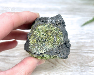 Peridot Crystals on Basalt #7