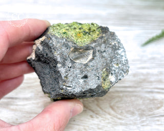 Peridot Crystals on Basalt #8