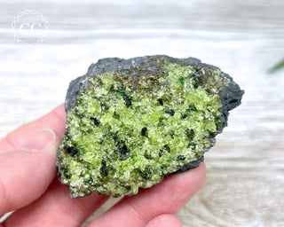 Peridot Crystals on Basalt #9