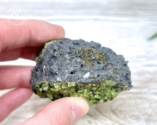 Peridot Crystals on Basalt #9