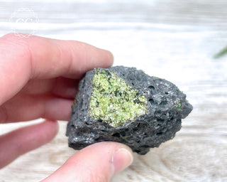 Peridot Crystals on Basalt #9