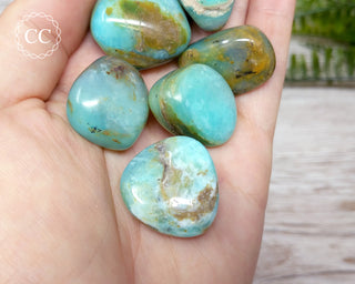 Peruvian Andean Blue Opal Tumbled Crystal