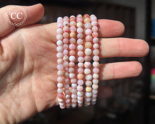 Peruvian Pink Opal Beaded Bracelet