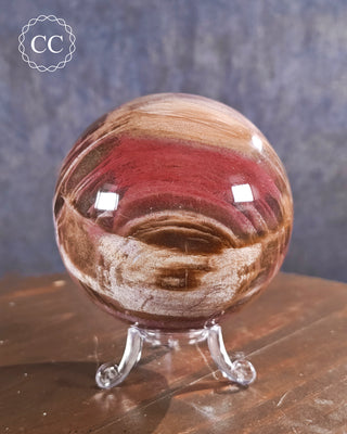 Large Petrified Wood Sphere #3