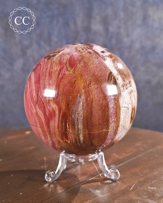 Large Petrified Wood Sphere #3