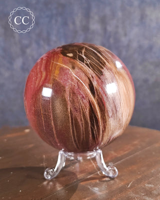 Large Petrified Wood Sphere #3
