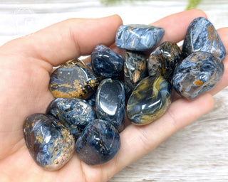 Pietersite Tumbled Crystals in hand
