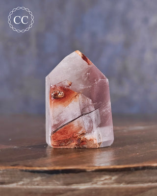 Pink Hematite (Lithium) Quartz Tower #8