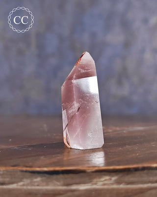 Pink Hematite (Lithium) Quartz Tower #8