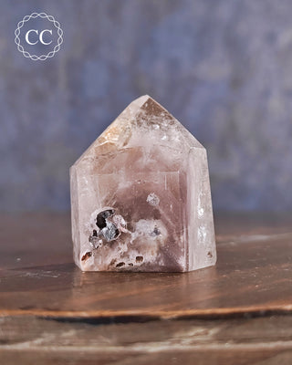 Pink Hematite (Lithium) Quartz Tower #24