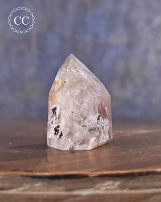 Pink Hematite (Lithium) Quartz Tower #24