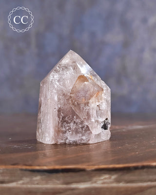 Pink Hematite (Lithium) Quartz Tower #24
