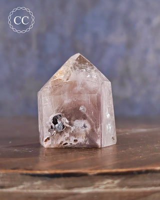 Pink Hematite (Lithium) Quartz Tower #24
