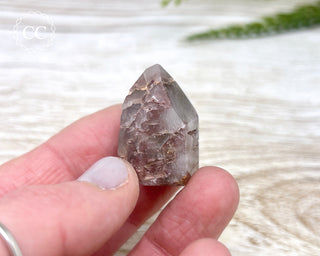 Pink Hematite (Lithium) Quartz Tower #2