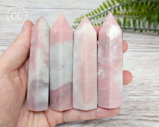 Pink Opal Towers in hand